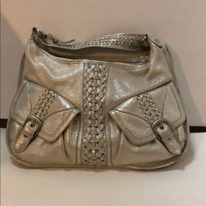 Silver hand bag